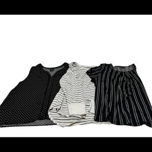 Liz Claiborne Lot of 3 Tops Shirts Short Sleeve Long Sleeve Sleeveless Size XXL